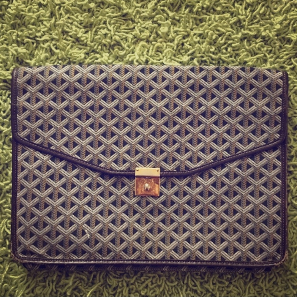 Goyard vintage portfolio handbag clutch
